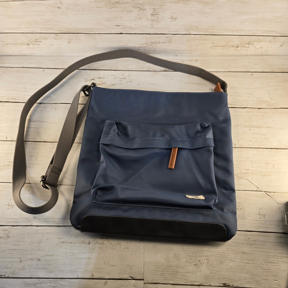 Ori London Crossbody Bag Navy Blue Nylon Messenger Shoulder Bag Adjustable Strap
